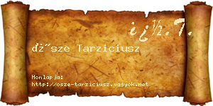 Ősze Tarziciusz névjegykártya